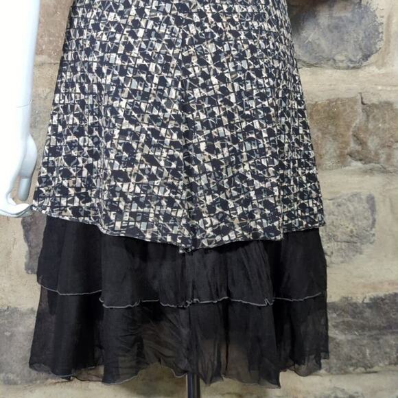 Double Jeu Paris Dress Woman's Small Black Gray Tulle Trim Layered‎ Netting - Picture 8 of 13